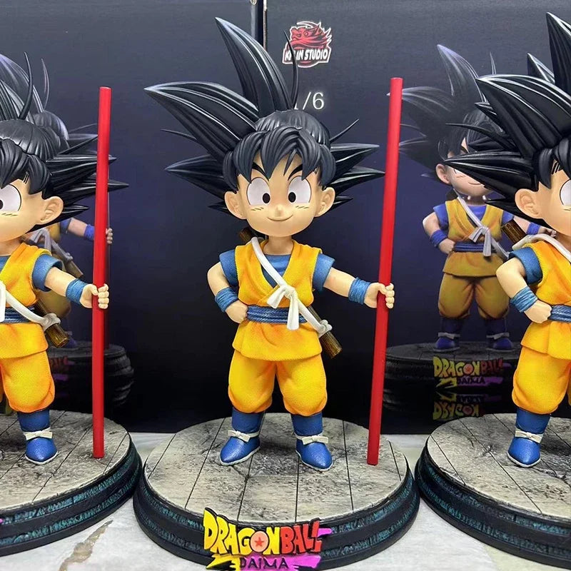 17cm - 7inch Dragon Ball Stand, Son Goku Baton Action Figures, PVC Model Statue