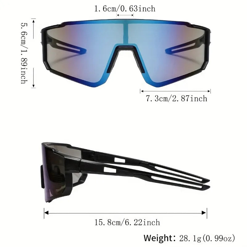 3pcs Men's Plastic Half Frame One-piece Lenses Cyberpunk Futuristic Fashion Decoration Glasses Suitable for Both Men and Women