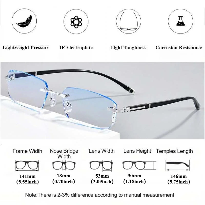 Luxurious TR90 Reading Glasses Unisex Non Glasses Suitable for Computer Reading Fashionable and Lightweight Daily Glasses