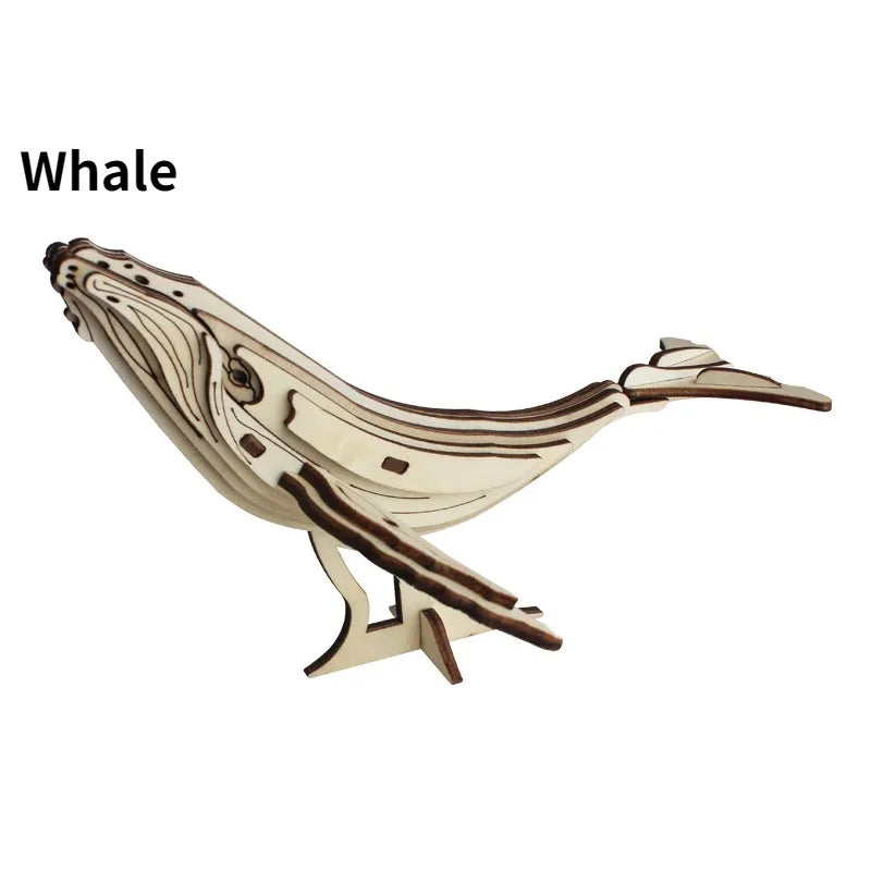 Marine Life Series 3D Wooden Puzzle Educational Toys Puzzles for Kids Educational Toys Wooden Gift for Children Creatif