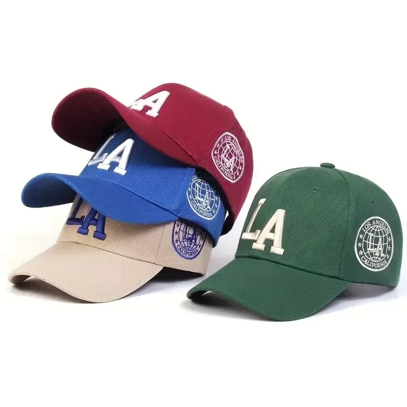 Casual Hats Sunscreen Hat LA Letter Embroidery Snapback, Baseball Adjustable Caps