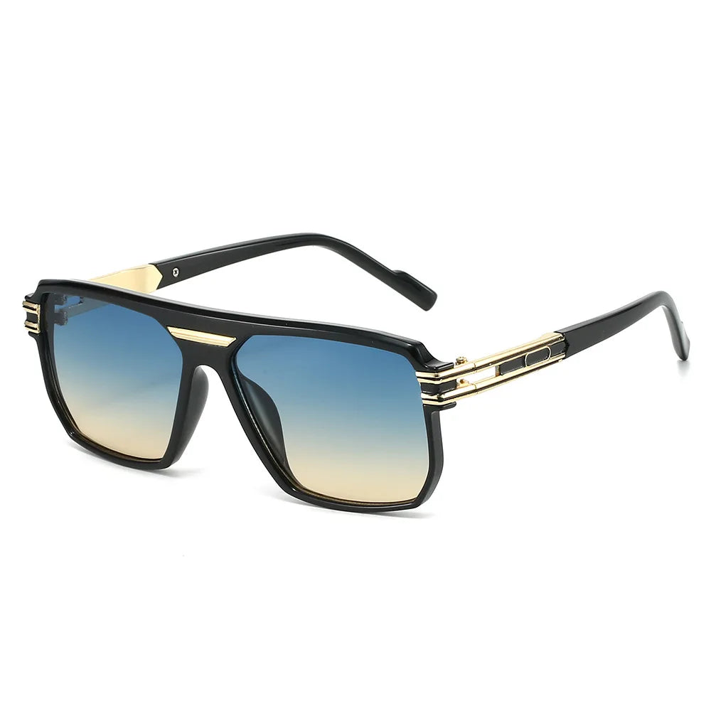JNPCXI New Large Square Sunglasses Men Brand Designer Gray Decoration Punk Strong Luxury Sun Shades UV400