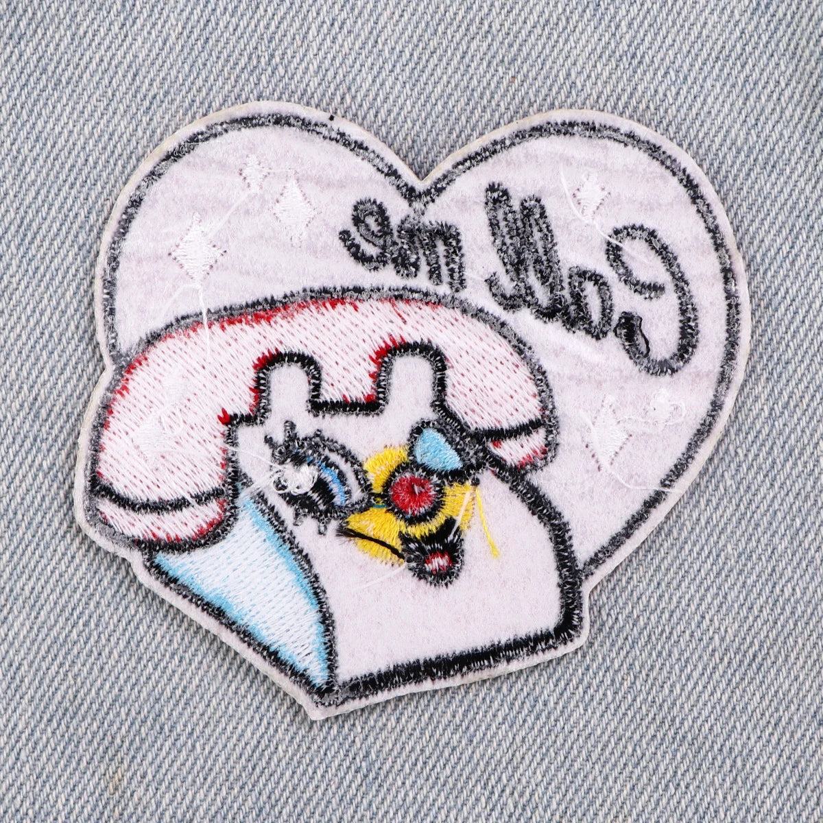 Call me Phone Iron On Patch Patches For Clothing Embroidered Patches On Clothes Decor Cartoon Patch Sew Applique Sticker