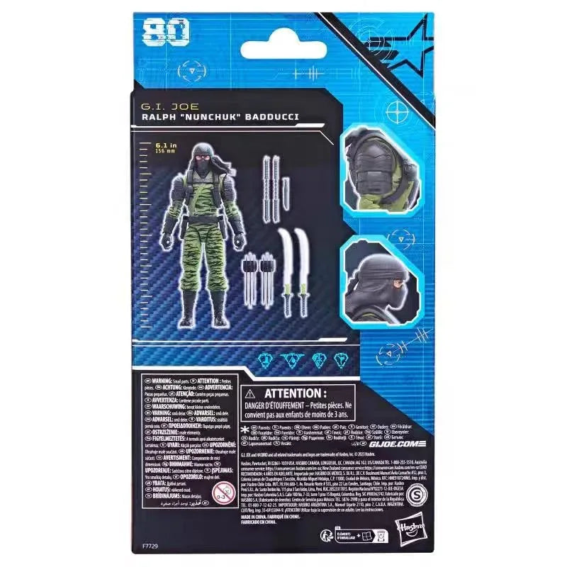Original Hasbro G.I. Joe Classified Series 80 Ralph "Nunchuk" Badducci Action Figure Collection Toys Ornaments