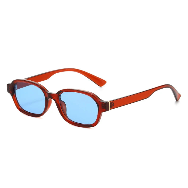 JNPCXI New Square Candy Color Sunglasses Women Fashion Leopard Tea Shades UV400