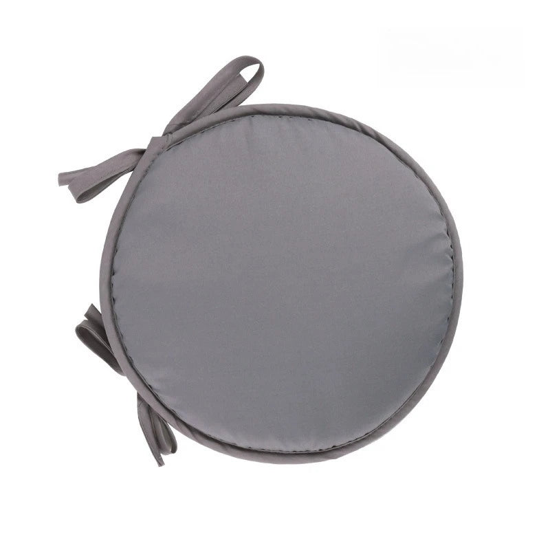 1pc Circular Strap Thickened Sponge Chair Cushion Simple Fabric Dining Chair Cushion With Straps Outdoor Picnic Seat Cushion