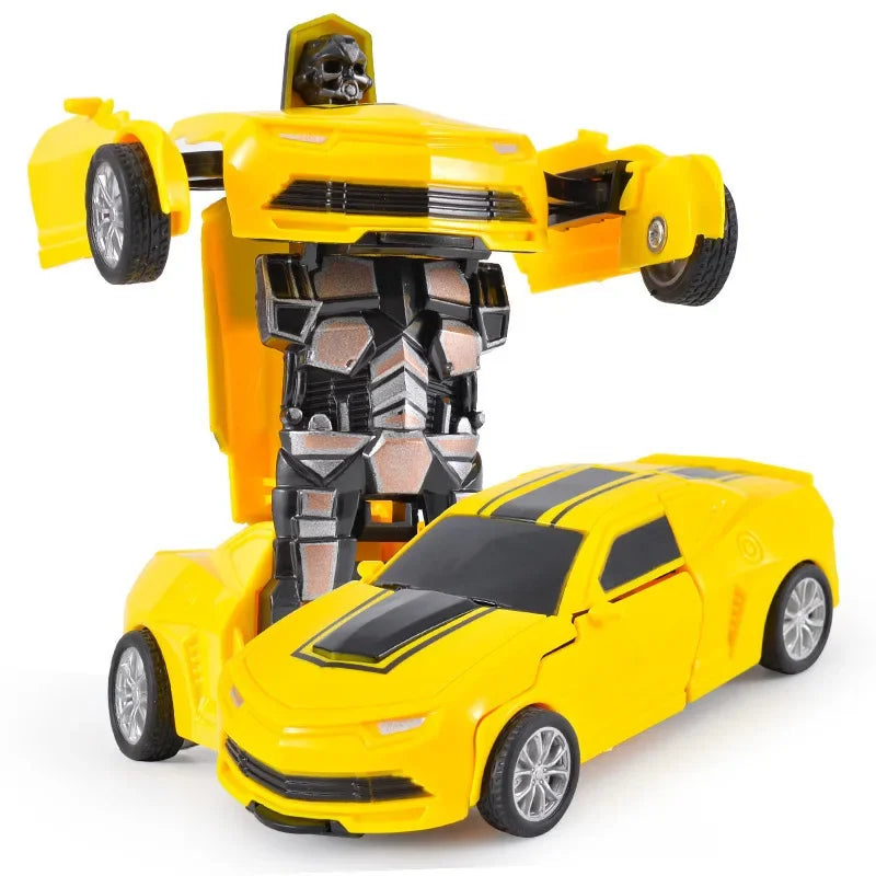 Shape-shifting AutoRobot Car Toy inertial impact one-button puzzle collision