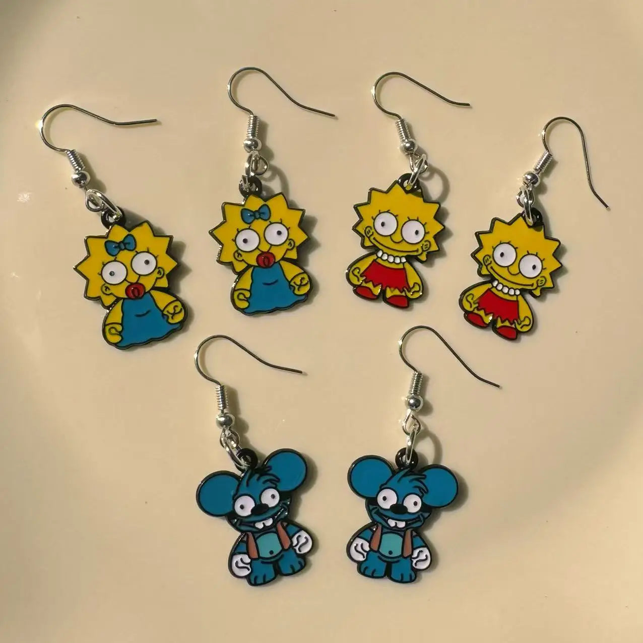 4/3/7 Pairs NEW Cute alloy Cartoon Earrings Set for Women Girls Ear Piercing Fashion Party Jewelry Gift