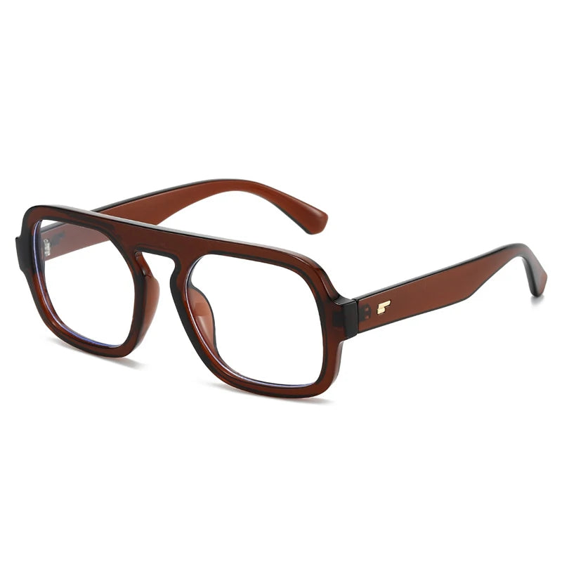 JNPCXI Ins Popular Fashion Square Sunglasses Women Retro Rivets Clear Gradient Shades UV400 Men Trending Sun Glasses