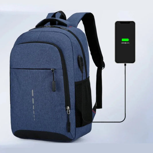 Ultra Lightweight Men' Waterproof Backpack USB Charging Travel Laptop Phone Bag