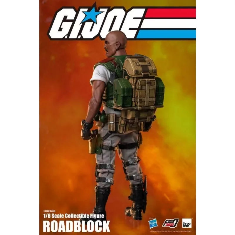 Original Hasbro Threezero FigZero G.I. Joe Series 1/6 ROADBLOCK Action Toy Figure Mode Collection