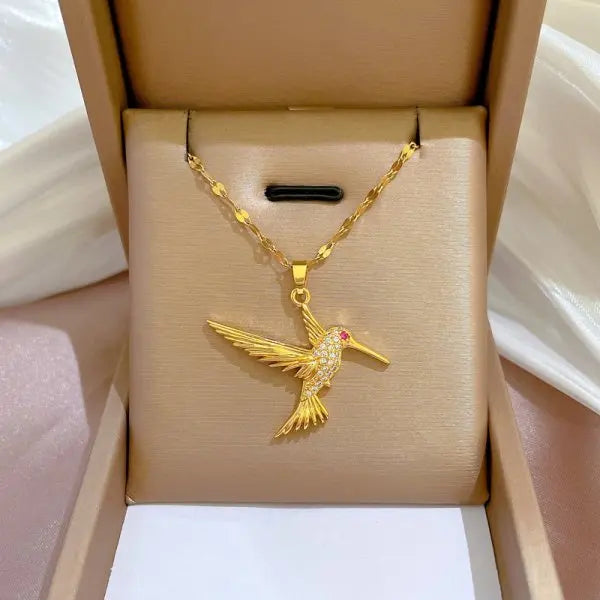 Stainless Steel Butterfly Zircon Pendant Necklace For Women Girls Fashion Persoanlity Clavicle Chain Choker Jewelry Gift Bijoux