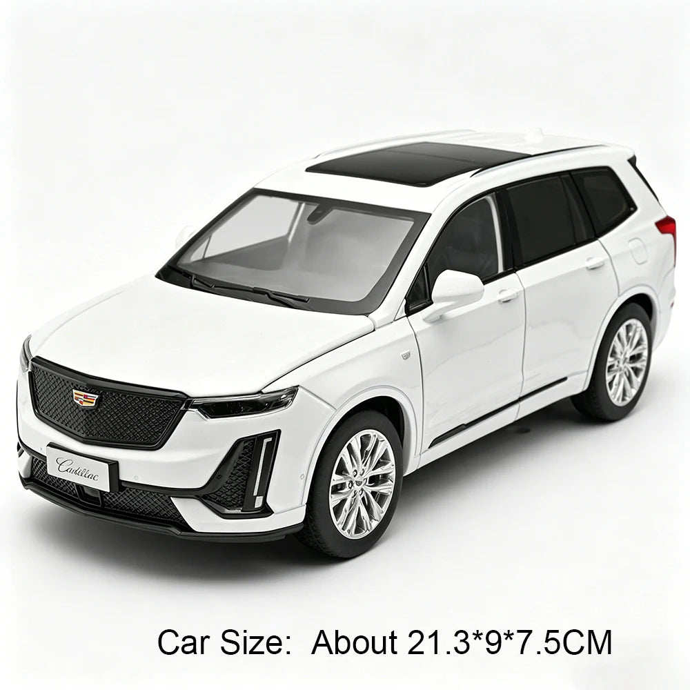 1:24 XT6 X5M Miniature Toy Diecast Alloy Model Car Front Wheel Steering with Sound Light Pull Back Vechie Exquisite Collectibles