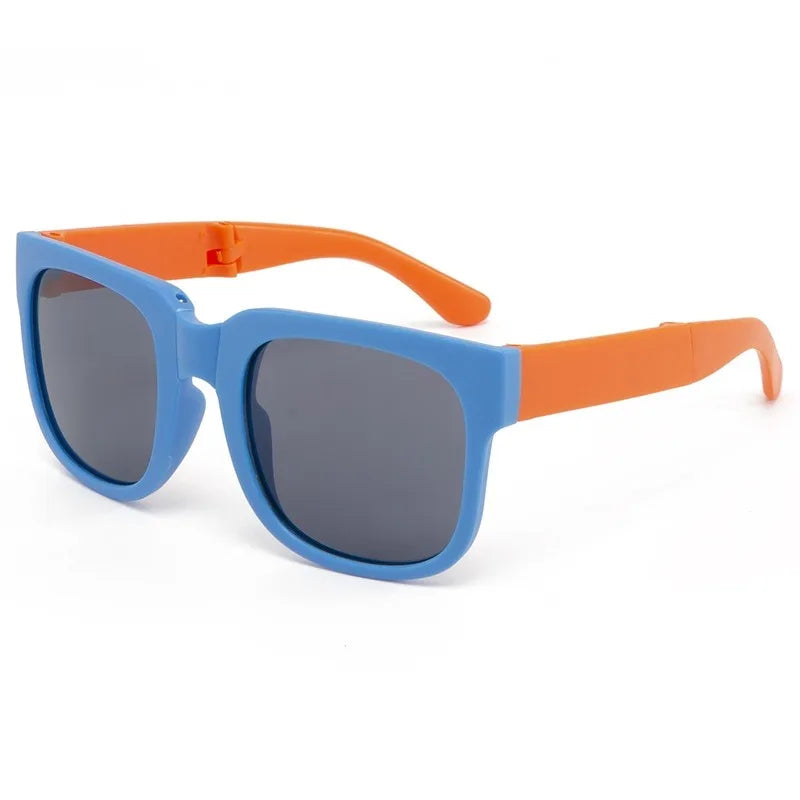 Candy Color Sunglasses for Kids Folding Large Frame Sunglasses Children's Folding Glasses