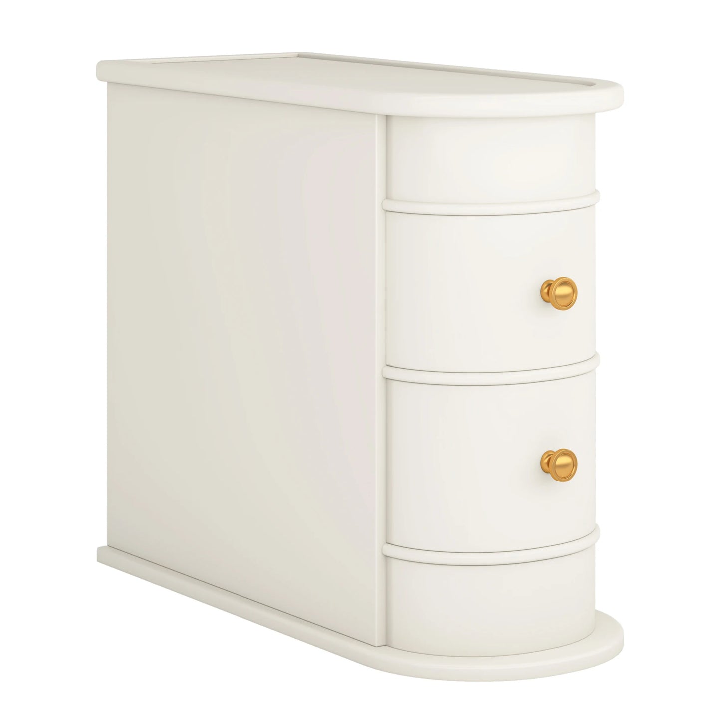 Tribesigns End Table Round Solid Wood Sofa, Narrow Bedroom Side Table Nightstand