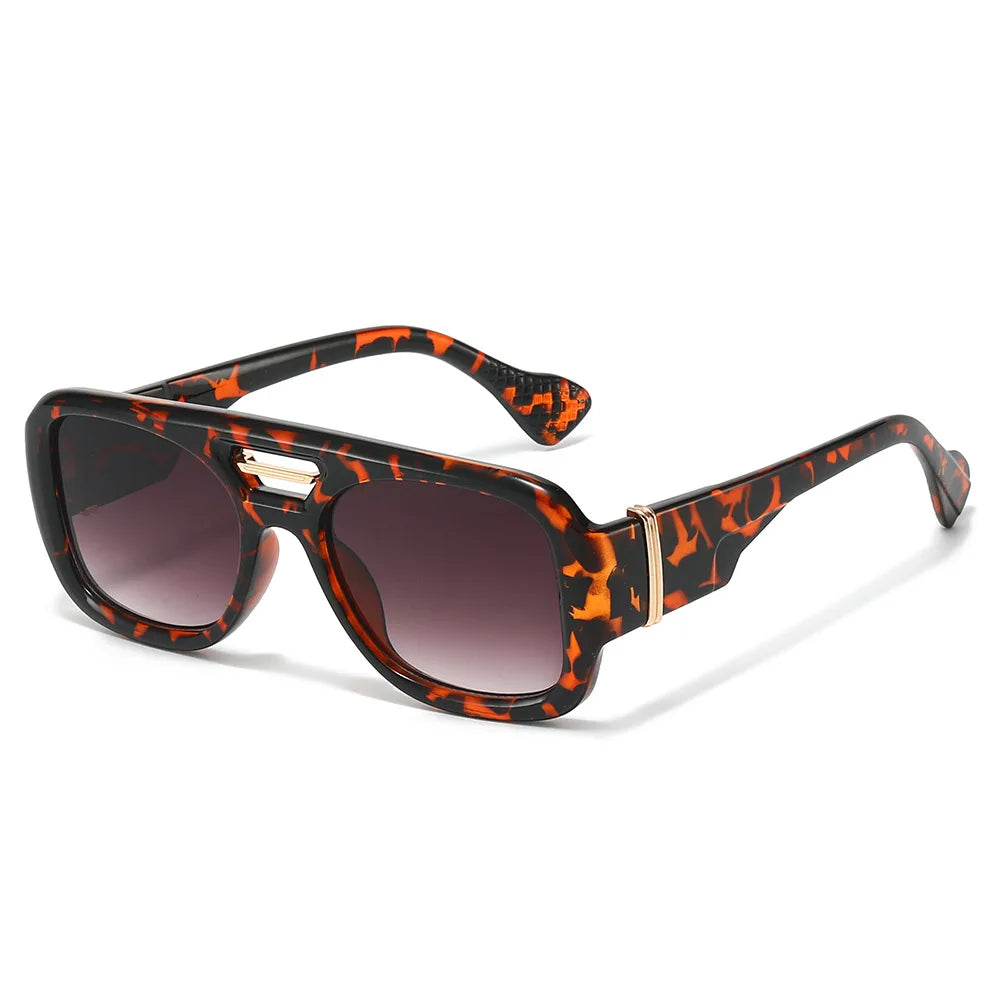 JNPCXI Fashion Square Sunglasses Women Fashion Brand Design Retro Blue Gradient Shades UV400 Men Punk Sun Glasses