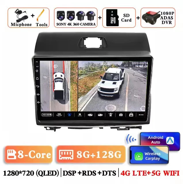 Android 15 Carplay Auto Car Radio for r KIA Ray 2011 - 2017 Multimedia Stereo Player GPS Navigation Head Unit Wifi 4G+WIFI