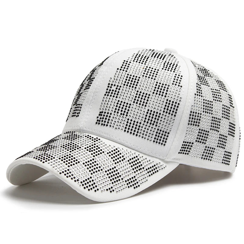 Women's Baseball Cap Fashion Rhinestone Personality Street Hip Hop Caps For Female Summer Outdoors Sun Visor Hat Adjustable