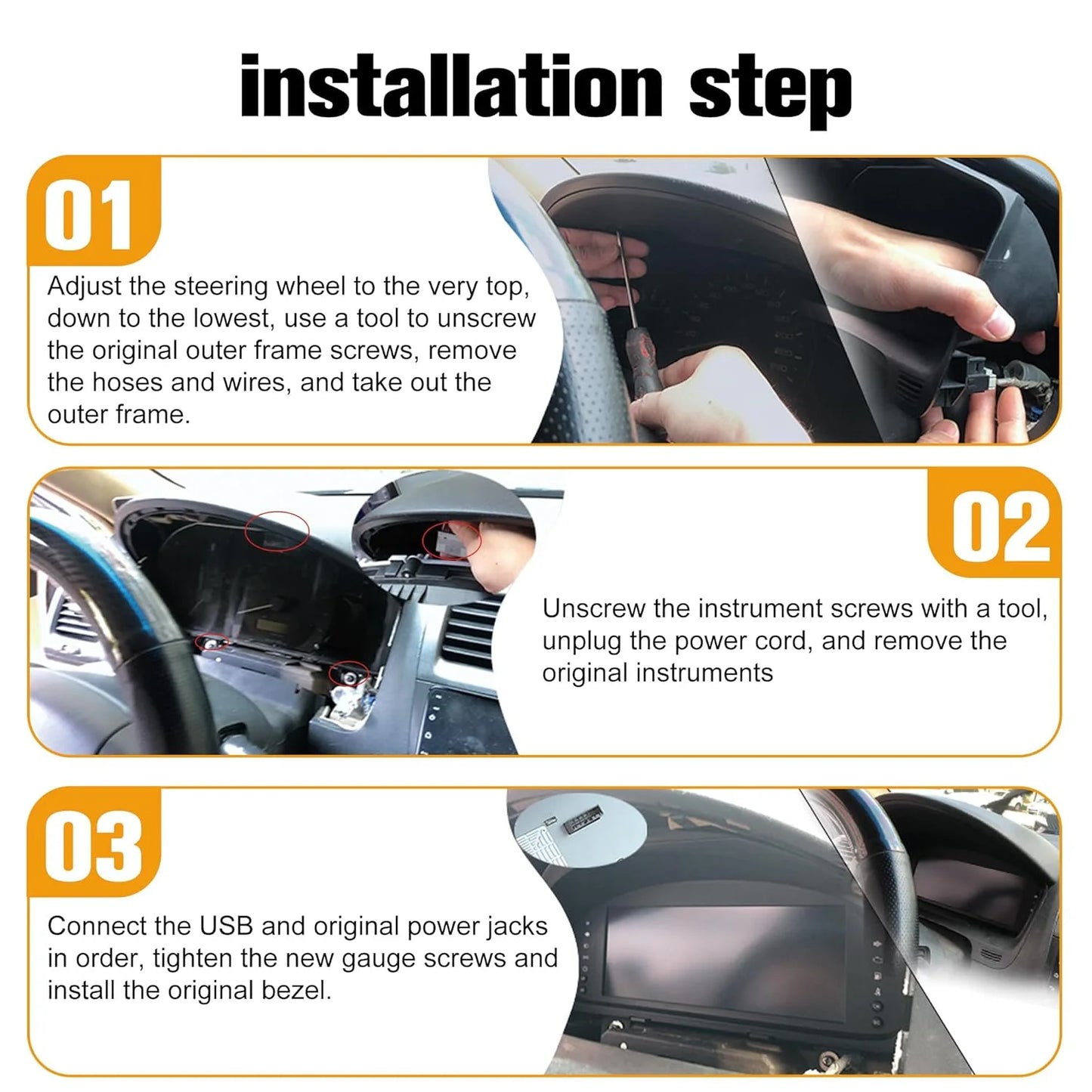 For Honda Accord 2003-2007 Digital Instrument Cluster Speedometer LCD Instrument Panel