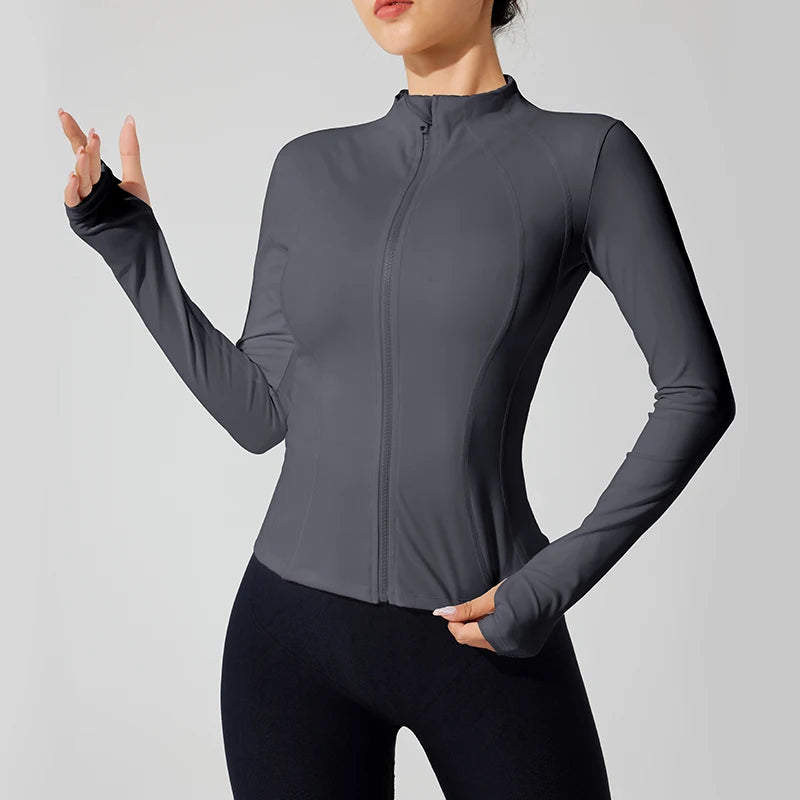 2024 Full Zipper Windproof Winter Outdoor Gym Fitness Coats Women's Jackets