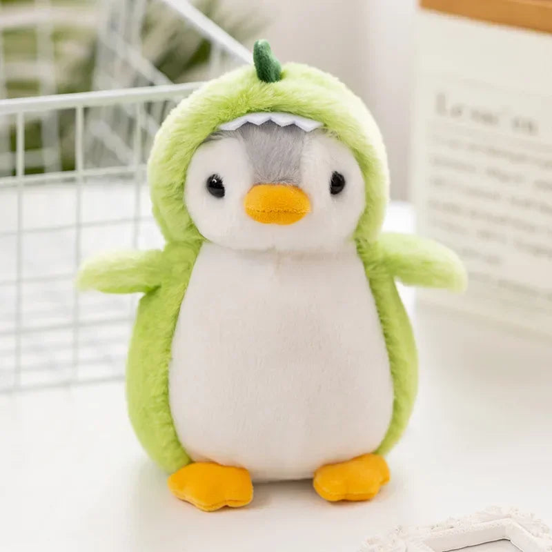 Creative cosplay costume Dress Penguin plush toy Birthday Present Soft Fabric Stuffed Animal Penguin Transforms into Dinosaur