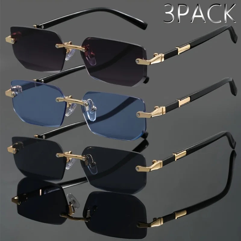 3 Pack Unisex Casual Fashion Glasses Shopping Streetwear Perfect Gift for Father'S Day Mother'S Day Parties Eyewear