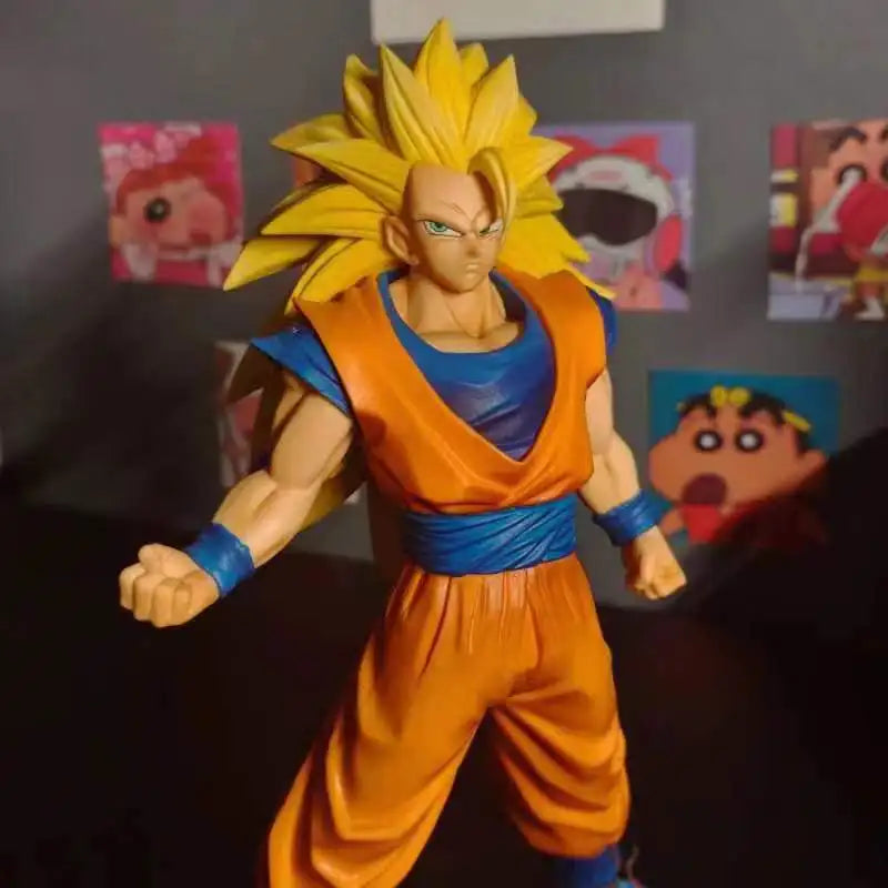 27CM Dragon Ball Z Son Goku SSJ3 Figure Super Saiyan 3 Goku Action Figures PVC Statue Collection Model Toys for Children Gifts