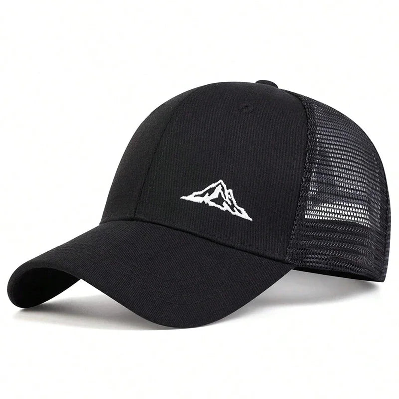 Unisex Mountain Range Embroidery Baseball Net Caps Season Adjustable Simple Hats