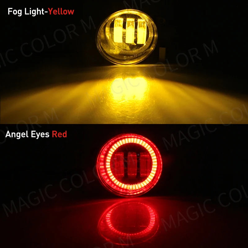 Angel Eye Fog Light For Toyota Highlander Kluger Avalon Prius C-HR CHR Estima 4Runner Car LED DRL Daytime Running Lamp 12V 2Pcs