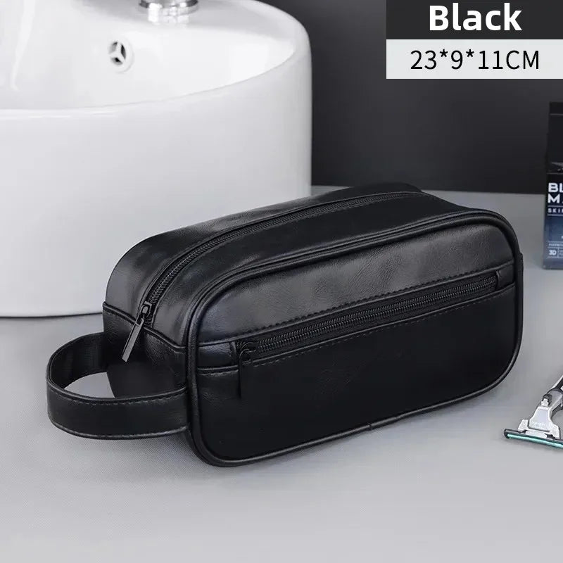 Multi Pockets PU Toiletry Bag For Women Men Travel Essentials Makeup Bags Waterproof Hanging Bag Cosmetic Washing Organizer Bag