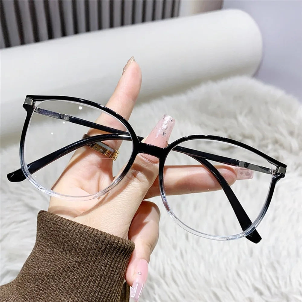 Luxury Far Sight Reading Glasses for Women Blue Light Blocking Computer Eyewear New Trendy Cat Eye Eyeglasses for Women Men