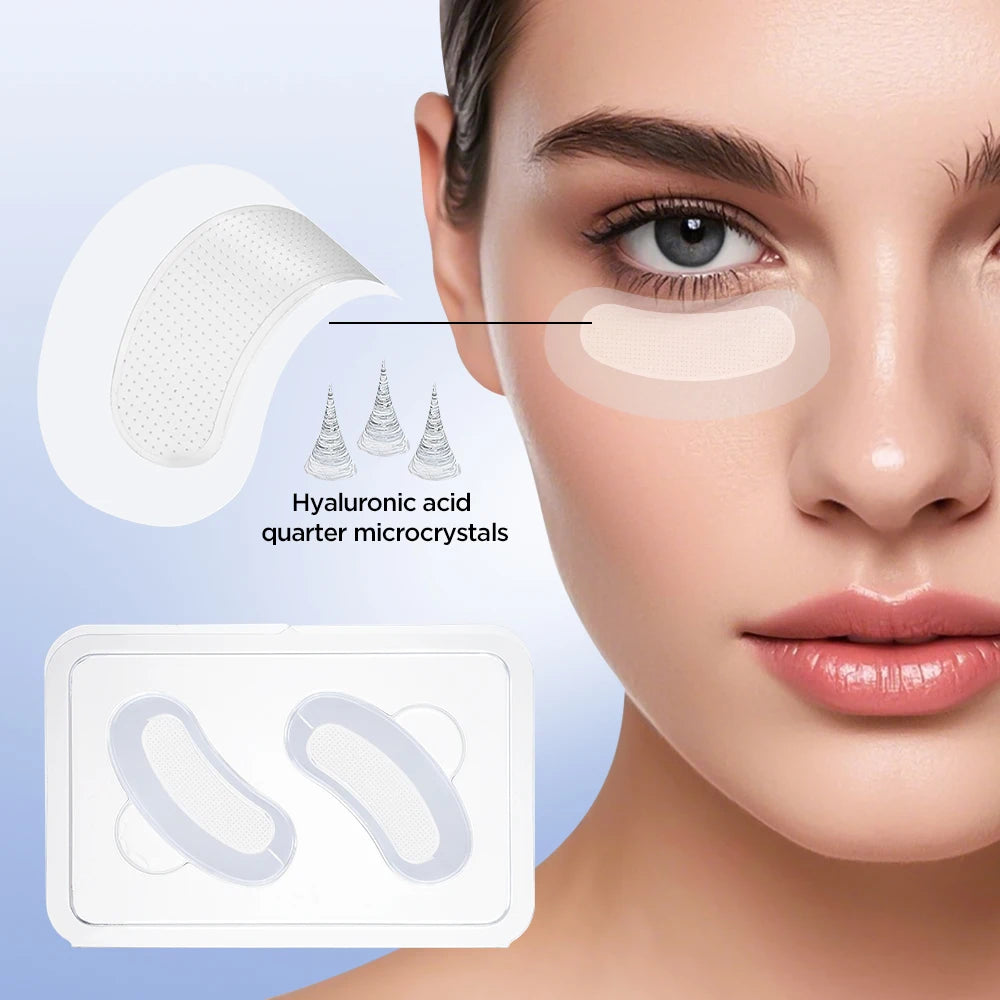 Microneedle Eye Patches Mask Korean Skin Care Hyaluronic Acid 1-20PCS for Dark Circle Eyes Mask Moisturizing Under Eye Gel Pads