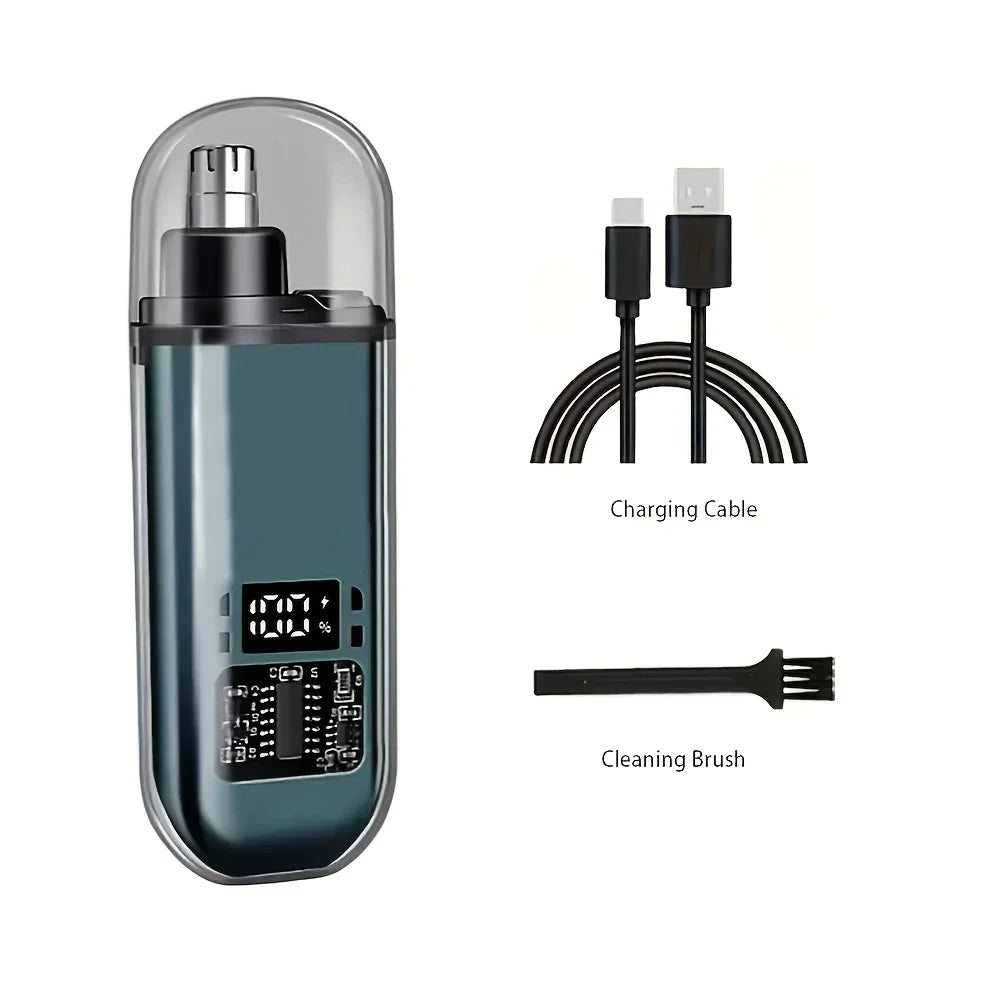 USB Rechargeable Nose & Ear Hair Trimmer, Portable Mini Electric Grooming Kit