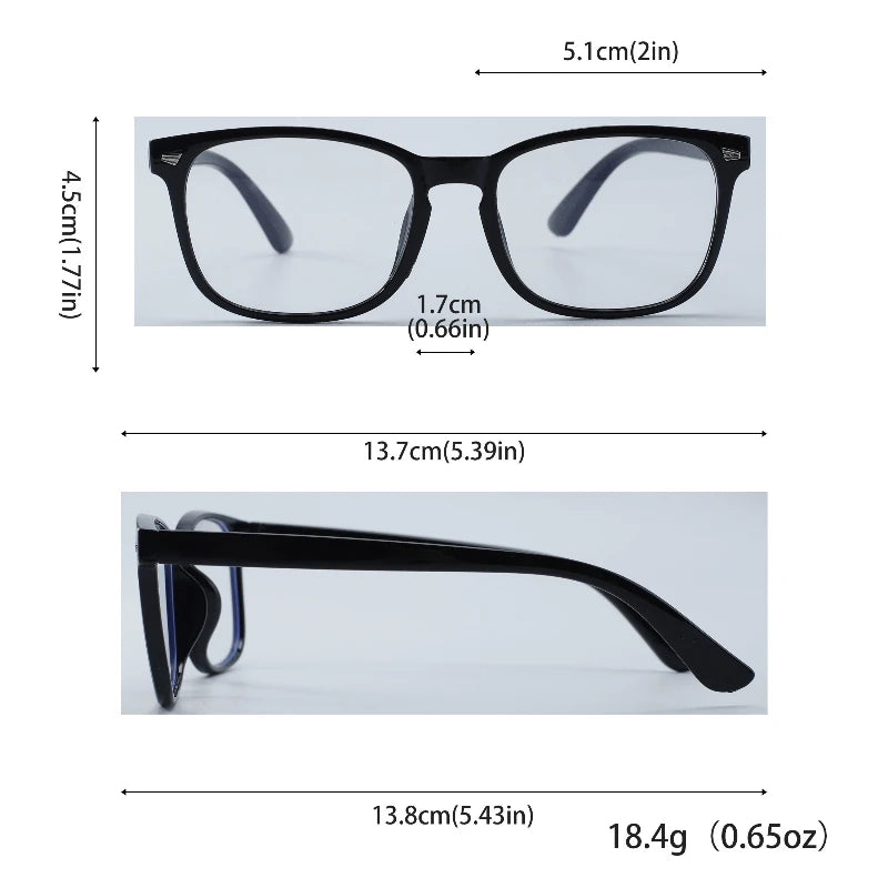 5 Pairs of Unisex Retro Lightweight Transparent Frame Flat Lenses Suitable for Leisure Business Work Meetings