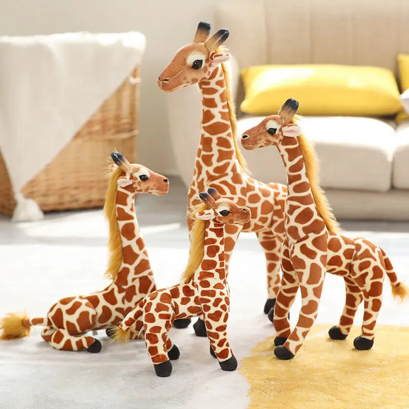 Real Life Giraffe Plush Toys High Quality Stuffed Animals Dolls Soft Room Decor35-60cm Kids Baby Birthday Christmas Gift