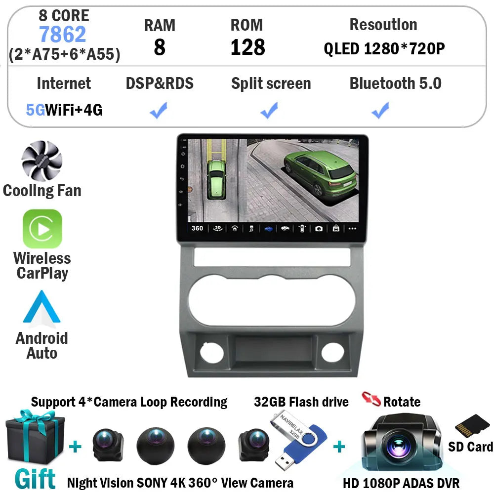 Android 15 Car Radio Multimedia Video Player For GAZ Gazelle Next 2016+ 2 Din Navigation GPS Carplay Autoradio Stereo WIFI 4G BT