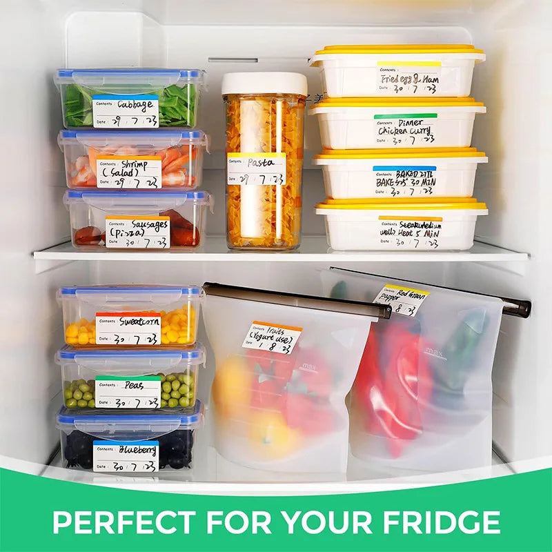 10sheets Colorful Refrigerator Labels Food Storage Labels Stickers for Food Containers