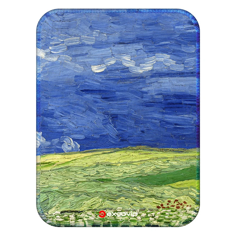 EXCO Mini Famous Painting Mouse Pad Office Small Mouse with Stitched Edge Non-Slip Rubber Base for Home Laptop Computer Portable