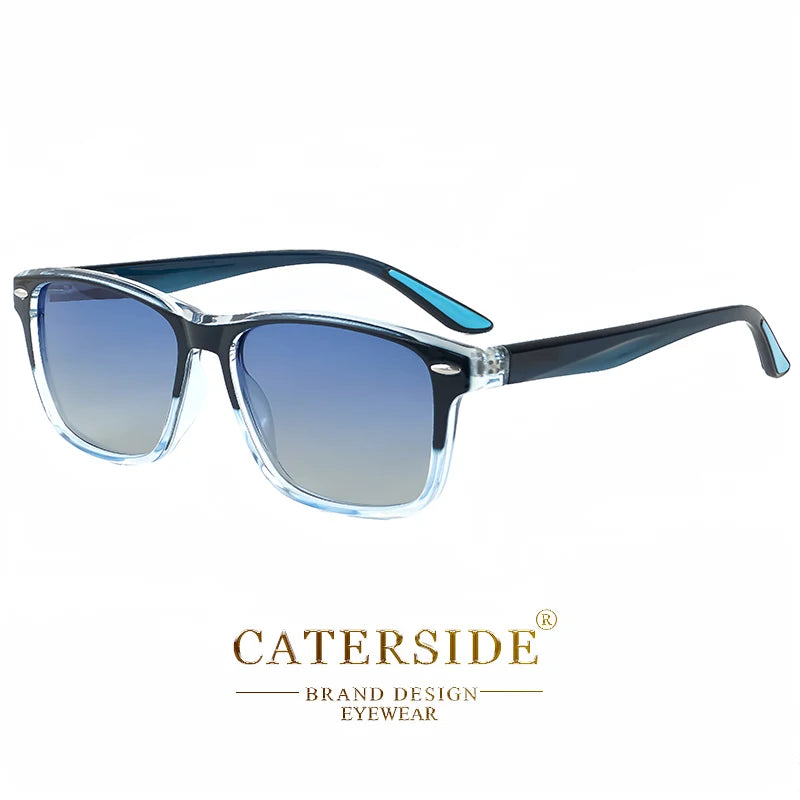 CATERSIDE New Polarized Sunglasses Men TR90 Square Ultralight Fashion Sun Glasses Women's Brand Driving Party Glasses Gift Set