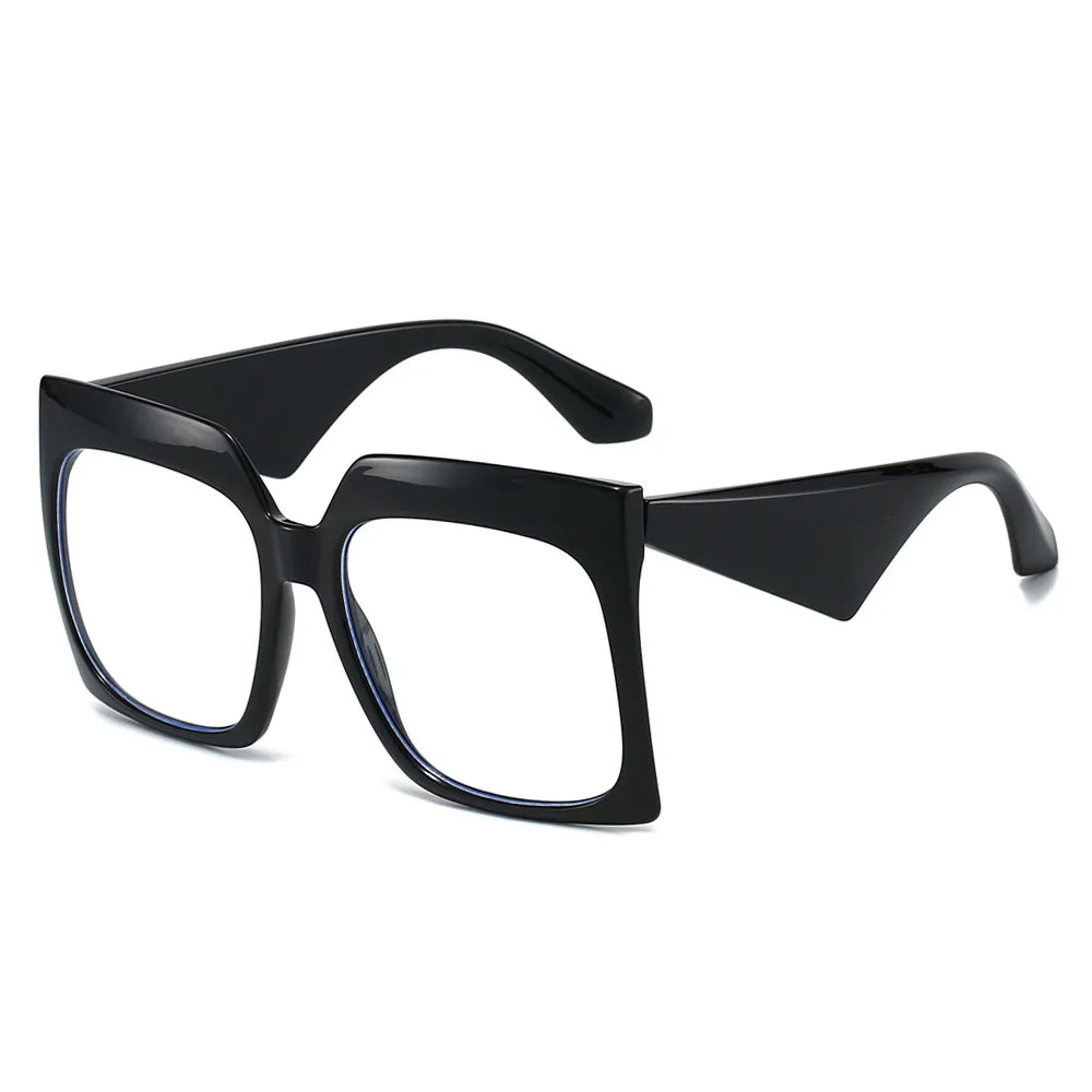 JNPCXI New Oversized Fashion Square Women Optical Glasses Frame Clear Eyewear Vintage Nail Eyeglasses Frame Men Computer Goggles