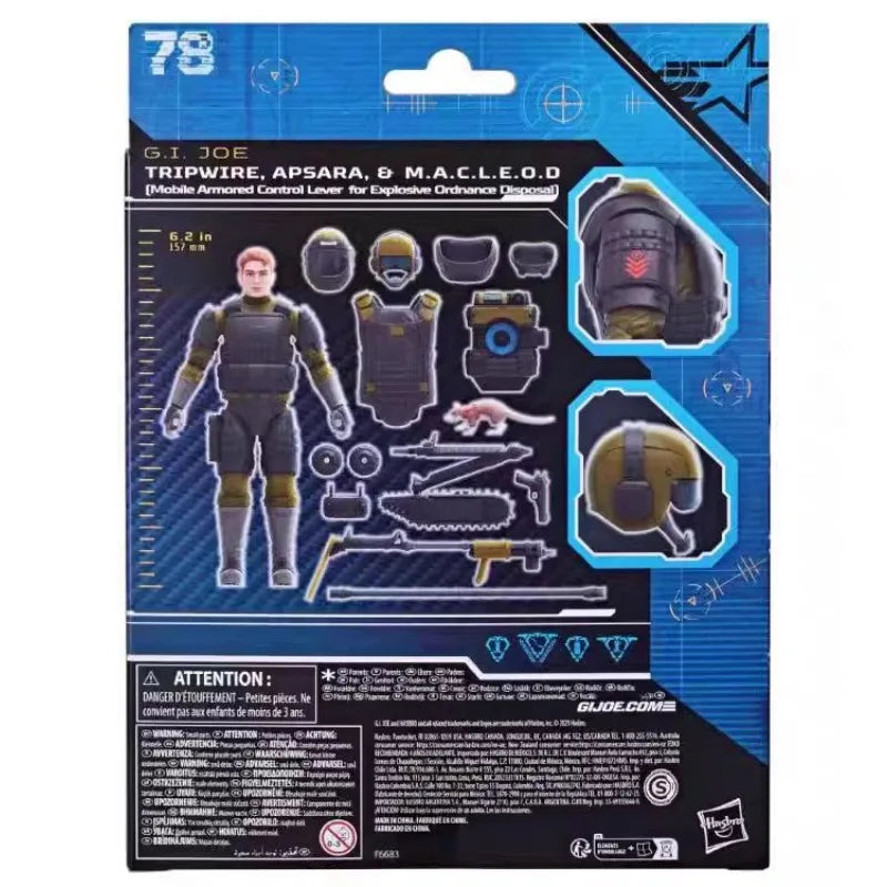 Original Hasbro G.I. Joe Classified Series 78 Tripwire Apsara & MACLEOD Action Figure Collection Toys Ornaments