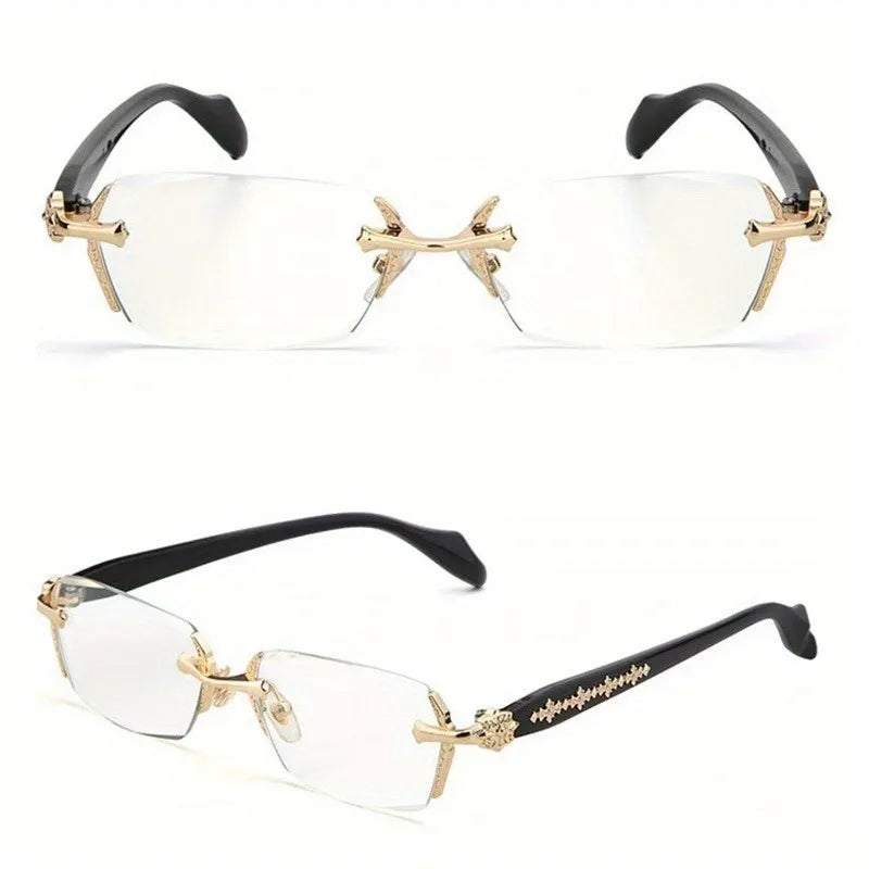 Men's high-definition anti blue light glasses - retro transparent lens full frame design fashionable unisex glasses