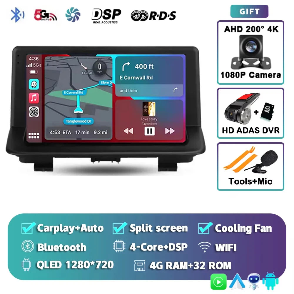 For Audi Q3 1 8U 2011 - 2018 2K 12+256 QLED Android 15 CarPlay Car Radio Multimedia Video Player GPS stereo Head Unit 4G WIFI