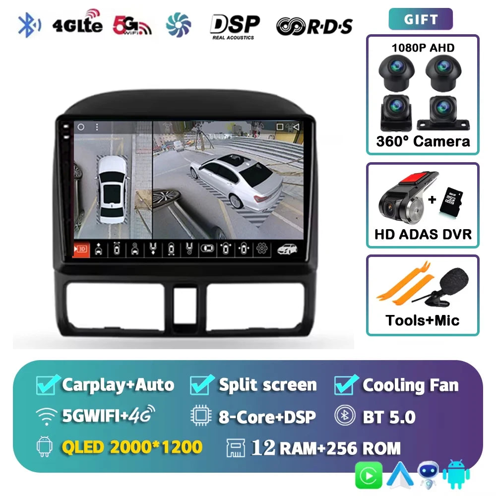 For Honda CR-V CRV 2 2001 - 2006 Android 15 Car Radio Multimidia Video Player WIFI+4G 2din Navigation GPS Head Unit Stereo