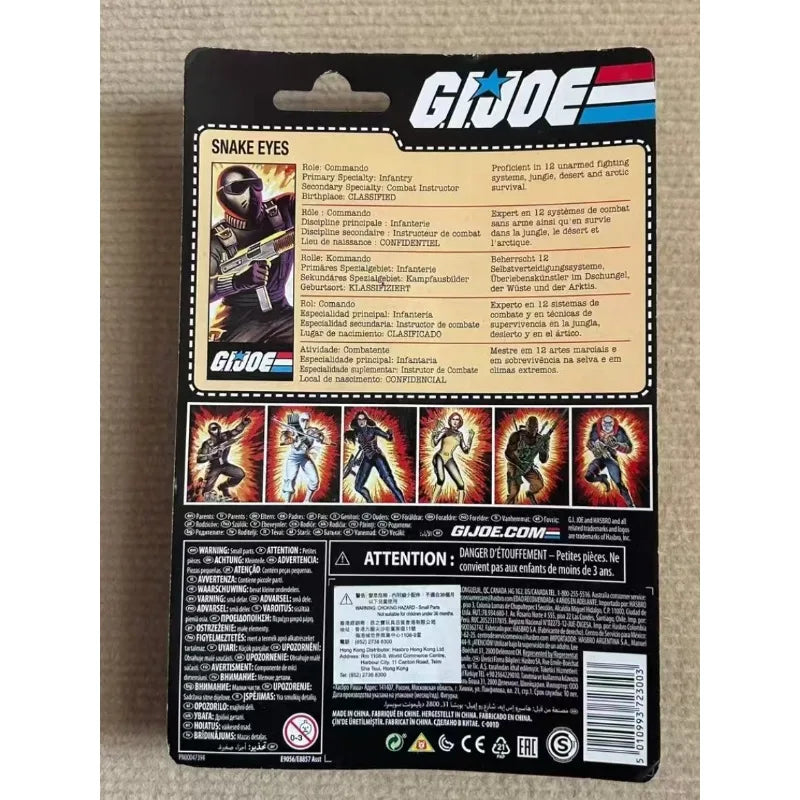 Original Hasbro G.I. Joe Classified Series Retro Collection Snake Eyes Anime Figure Toy Model Collection