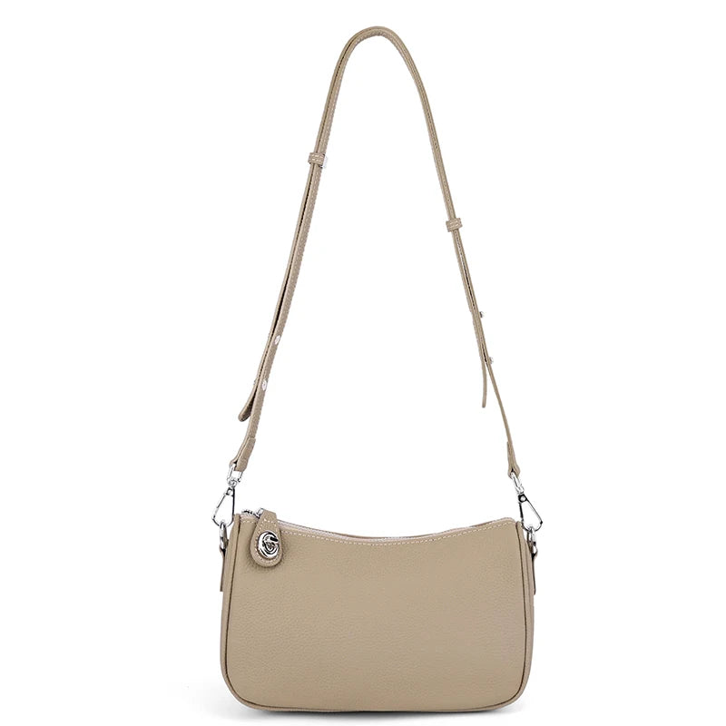 New Women's Fashion Genuine Leather Crossbody Bag Lightweight Shoulder Bag Daily Messenger Bag For Ladies Casual Commuter Gift