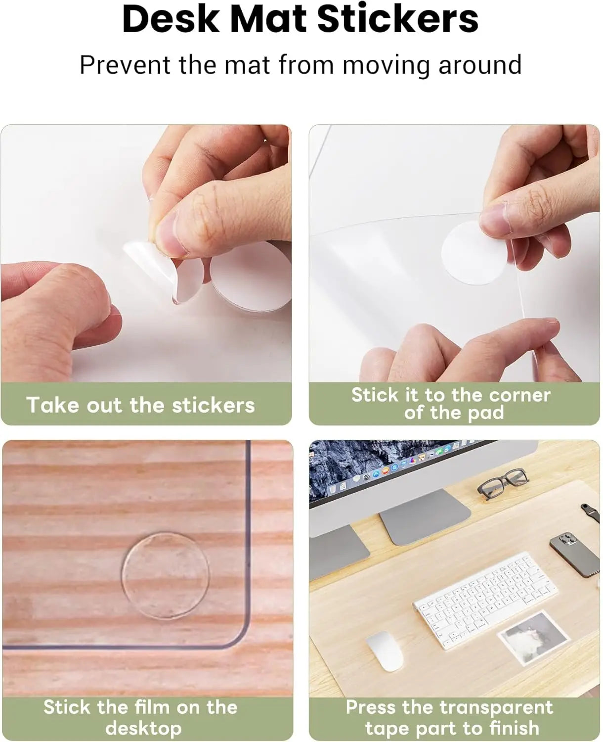 YSAGi Clear Large Mouse Pad, Waterproof Table Mat, Desk Mat, Transparent Table Protector Mat, Desk Pad for Office & Home