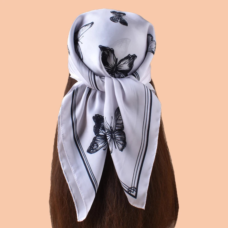 1PC 27.56x27.56inch Polka Dot Print Fashion Bandana Bohemian Style Women's Headscarf Hairband Headband Perfect for Enhancing