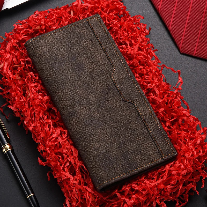 Men's Wallet Long Fashion Multiple Card Slots Men's Wallet Slim Long Thin Mens Luxury Wallet Designer Wallets Men with Coins Bag