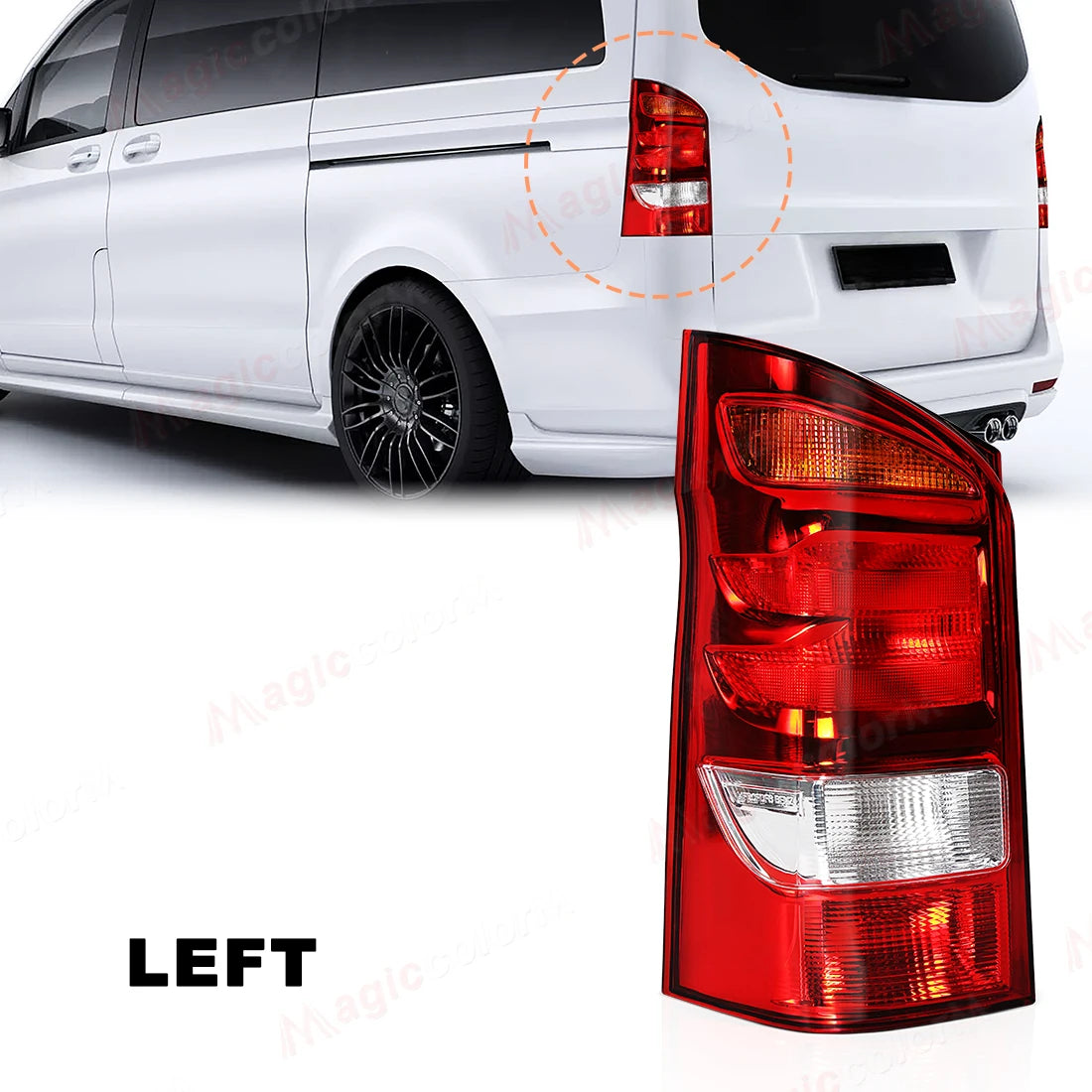 Left/Right Tail Lamp For Mercedes-Benz Vito V-Class W447 2015 2016 2017 2018 2019 2021 2022 Tail light Assembly Car Accessories
